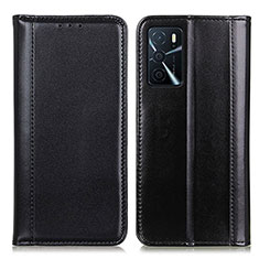 Custodia Portafoglio In Pelle Cover con Supporto M05L per Oppo A16s Nero