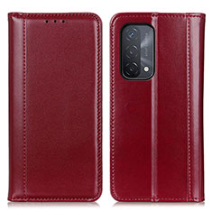 Custodia Portafoglio In Pelle Cover con Supporto M05L per Oppo A54 5G Rosso