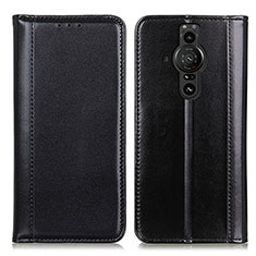 Custodia Portafoglio In Pelle Cover con Supporto M05L per Sony Xperia PRO-I Nero