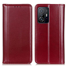 Custodia Portafoglio In Pelle Cover con Supporto M05L per Xiaomi Mi 11T 5G Rosso