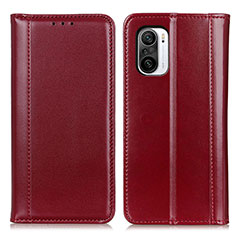 Custodia Portafoglio In Pelle Cover con Supporto M05L per Xiaomi Redmi K40 5G Rosso