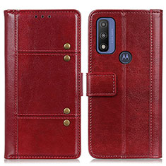 Custodia Portafoglio In Pelle Cover con Supporto M06L per Motorola Moto G Pure Rosso