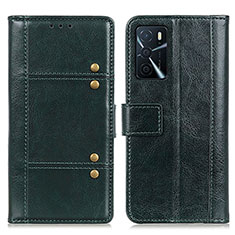 Custodia Portafoglio In Pelle Cover con Supporto M06L per Oppo A54s Verde