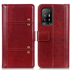 Custodia Portafoglio In Pelle Cover con Supporto M06L per Oppo A94 5G Rosso