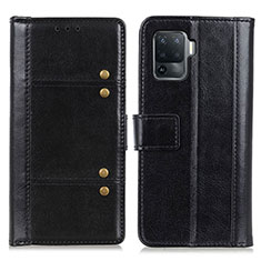 Custodia Portafoglio In Pelle Cover con Supporto M06L per Oppo Reno5 F Nero