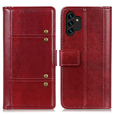 Custodia Portafoglio In Pelle Cover con Supporto M06L per Samsung Galaxy A13 5G Rosso
