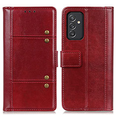 Custodia Portafoglio In Pelle Cover con Supporto M06L per Samsung Galaxy A15 4G Rosso