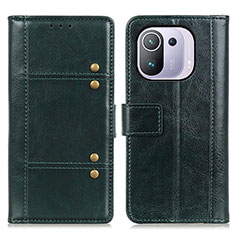 Custodia Portafoglio In Pelle Cover con Supporto M06L per Xiaomi Mi 11 Pro 5G Verde