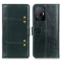 Custodia Portafoglio In Pelle Cover con Supporto M06L per Xiaomi Mi 11T Pro 5G Verde