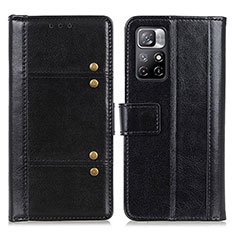 Custodia Portafoglio In Pelle Cover con Supporto M06L per Xiaomi Poco M4 Pro 5G Nero