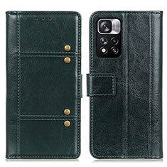 Custodia Portafoglio In Pelle Cover con Supporto M06L per Xiaomi Poco X4 NFC Verde