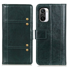 Custodia Portafoglio In Pelle Cover con Supporto M06L per Xiaomi Redmi K40 Pro 5G Verde