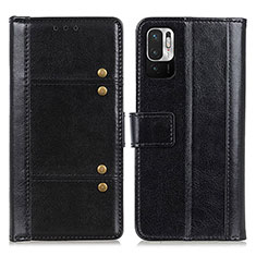 Custodia Portafoglio In Pelle Cover con Supporto M06L per Xiaomi Redmi Note 10 JE 5G Nero