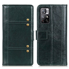 Custodia Portafoglio In Pelle Cover con Supporto M06L per Xiaomi Redmi Note 11 5G Verde