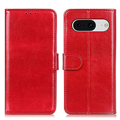 Custodia Portafoglio In Pelle Cover con Supporto M07L per Google Pixel 8 5G Rosso