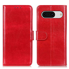 Custodia Portafoglio In Pelle Cover con Supporto M07L per Google Pixel 8a 5G Rosso