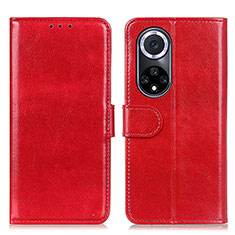 Custodia Portafoglio In Pelle Cover con Supporto M07L per Huawei Honor 50 5G Rosso