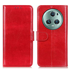 Custodia Portafoglio In Pelle Cover con Supporto M07L per Huawei Honor Magic5 Pro 5G Rosso