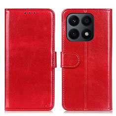 Custodia Portafoglio In Pelle Cover con Supporto M07L per Huawei Honor X8a 4G Rosso