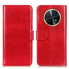 Custodia Portafoglio In Pelle Cover con Supporto M07L per Huawei Nova Y91 Rosso