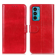 Custodia Portafoglio In Pelle Cover con Supporto M07L per Motorola Moto Edge 20 5G Rosso