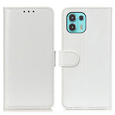 Custodia Portafoglio In Pelle Cover con Supporto M07L per Motorola Moto Edge 20 Lite 5G Bianco