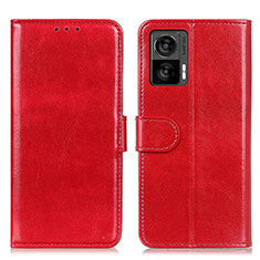 Custodia Portafoglio In Pelle Cover con Supporto M07L per Motorola Moto Edge 30 Lite 5G Rosso