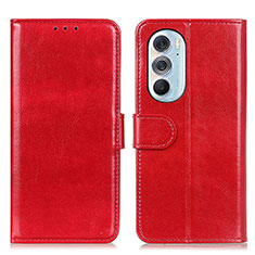 Custodia Portafoglio In Pelle Cover con Supporto M07L per Motorola Moto Edge Plus (2022) 5G Rosso