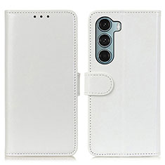 Custodia Portafoglio In Pelle Cover con Supporto M07L per Motorola Moto Edge S30 5G Bianco