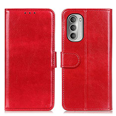 Custodia Portafoglio In Pelle Cover con Supporto M07L per Motorola Moto G Stylus (2022) 4G Rosso