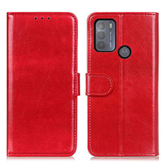 Custodia Portafoglio In Pelle Cover con Supporto M07L per Motorola Moto G50 Rosso