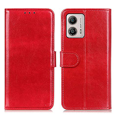 Custodia Portafoglio In Pelle Cover con Supporto M07L per Motorola Moto G53 5G Rosso