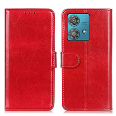 Custodia Portafoglio In Pelle Cover con Supporto M07L per Motorola Moto G84 5G Rosso