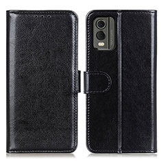 Custodia Portafoglio In Pelle Cover con Supporto M07L per Nokia C32 Nero