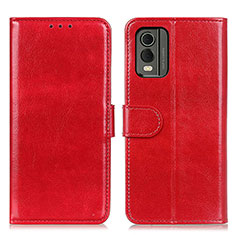 Custodia Portafoglio In Pelle Cover con Supporto M07L per Nokia C32 Rosso