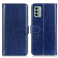 Custodia Portafoglio In Pelle Cover con Supporto M07L per Nokia G22 Blu