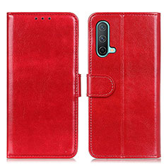 Custodia Portafoglio In Pelle Cover con Supporto M07L per OnePlus Nord CE 5G Rosso