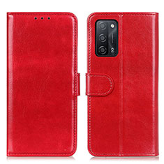 Custodia Portafoglio In Pelle Cover con Supporto M07L per Oppo A53s 5G Rosso