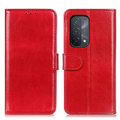 Custodia Portafoglio In Pelle Cover con Supporto M07L per Oppo A54 5G Rosso