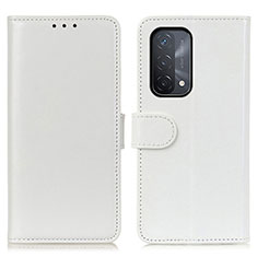 Custodia Portafoglio In Pelle Cover con Supporto M07L per Oppo A74 5G Bianco