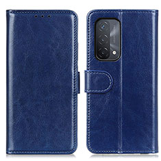 Custodia Portafoglio In Pelle Cover con Supporto M07L per Oppo A74 5G Blu