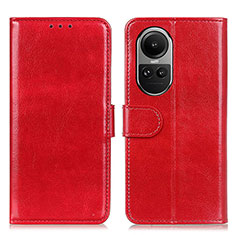 Custodia Portafoglio In Pelle Cover con Supporto M07L per Oppo Reno10 5G Rosso