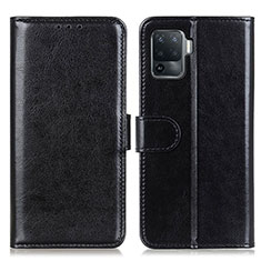 Custodia Portafoglio In Pelle Cover con Supporto M07L per Oppo Reno5 F Nero