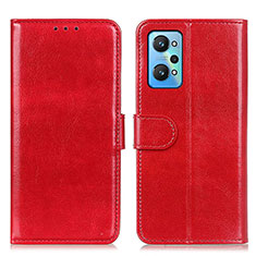 Custodia Portafoglio In Pelle Cover con Supporto M07L per Realme GT Neo2 5G Rosso