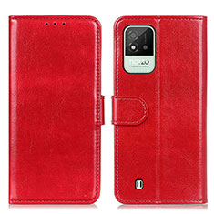 Custodia Portafoglio In Pelle Cover con Supporto M07L per Realme Narzo 50i Rosso