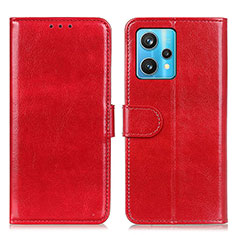 Custodia Portafoglio In Pelle Cover con Supporto M07L per Realme V25 5G Rosso