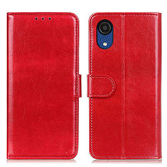 Custodia Portafoglio In Pelle Cover con Supporto M07L per Samsung Galaxy A03 Core Rosso