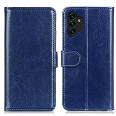 Custodia Portafoglio In Pelle Cover con Supporto M07L per Samsung Galaxy A04s Blu