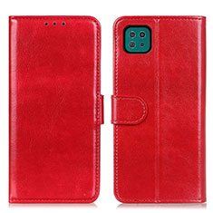 Custodia Portafoglio In Pelle Cover con Supporto M07L per Samsung Galaxy A22 5G Rosso
