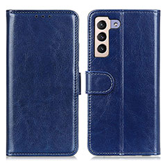 Custodia Portafoglio In Pelle Cover con Supporto M07L per Samsung Galaxy S22 Plus 5G Blu